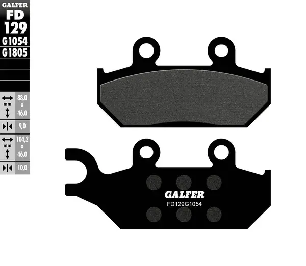 Plaquettes de frein semi-métalliques GALFER