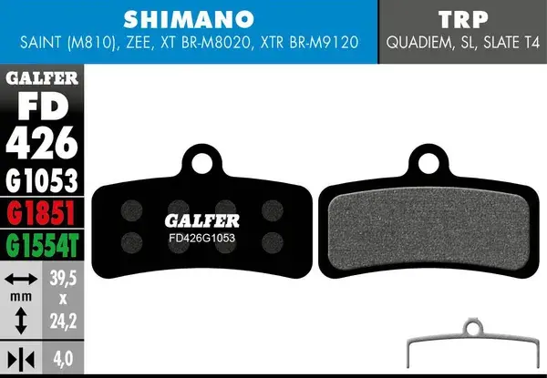 معیاری بریک پیڈ GALFER G1053