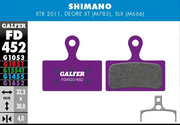 Plaquettes de frein GALFER G1652 pour vélos électriques