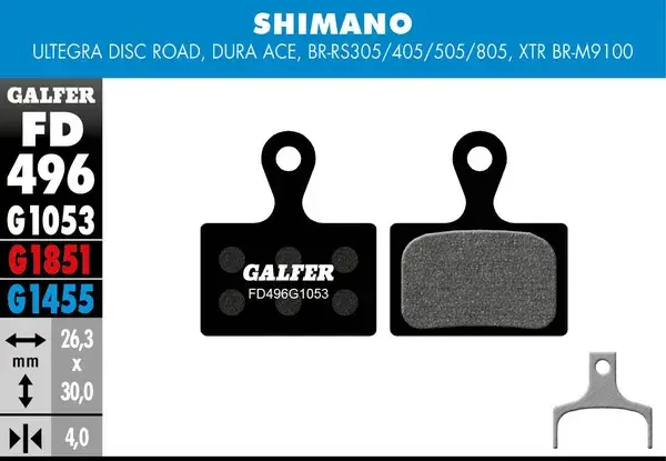 Plaquettes de frein GALFER standard G1053