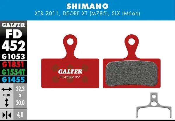 Plaquettes de frein GALFER G1851