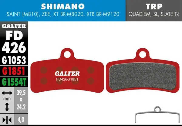 وسادات فرامل GALFER G1851