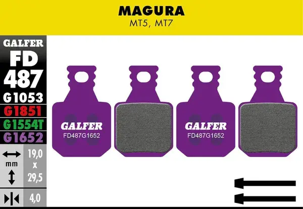 Plaquettes de frein GALFER G1652 pour vélos électriques