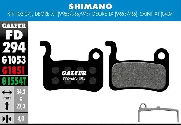 Standaard remblokken GALFER G1053