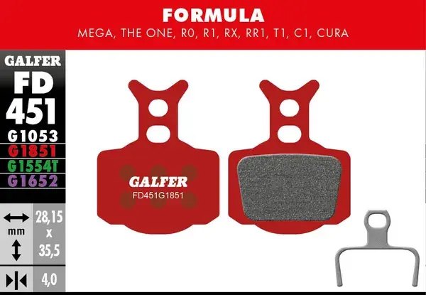 Plaquettes de frein GALFER G1851