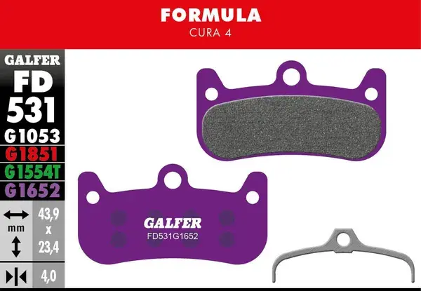 Plaquettes de frein GALFER G1652 pour vélos électriques