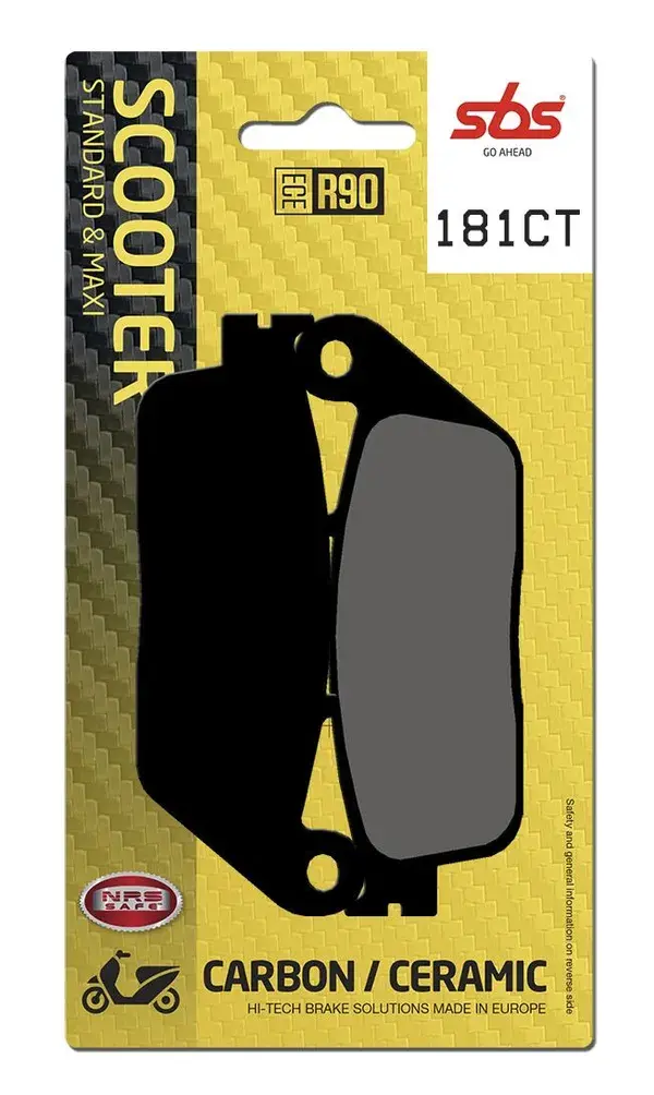 Bremsbeläge organisch Hochtechnologie Carbon SBS für Roller CT — Ansicht 2