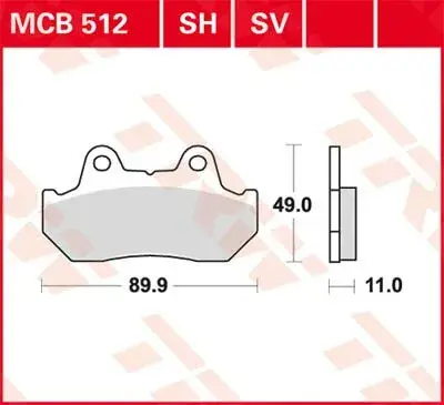 焼結ブレーキパッド TRW SVシリーズ