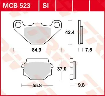 Plaquettes de frein TRW Off-Road frittées série SI