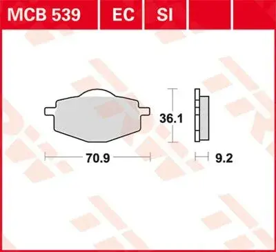 Bremsbelag TRW SI Sinter 7377013