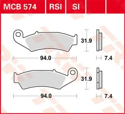 Plaquettes de frein TRW Off-Road frittées série SI