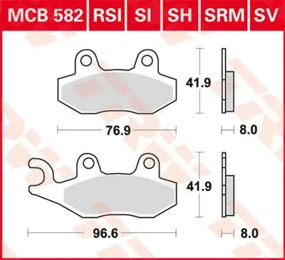 Спектърна накладка предна TRW 7329014
