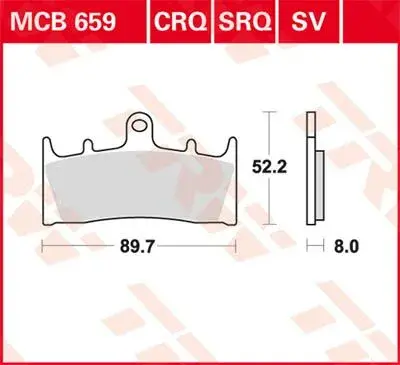 Plaquettes de Frein Frittées Série SV TRW