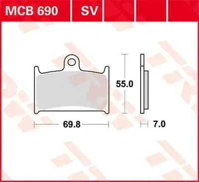 소결 SV 시리즈 브레이크 패드 TRW
