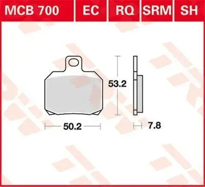 Standardní brzdové destičky TRW 7320278