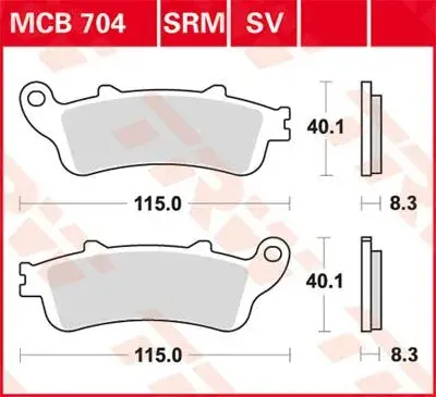 TRW SV 시리터 소결 브레이크 패드