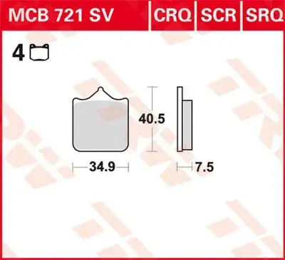 لَوْح مكابح كربون CRQ TRW 7321482
