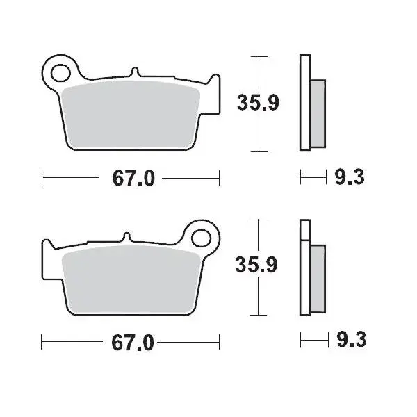MOTO-MASTER Racing Bremsbelag hinten