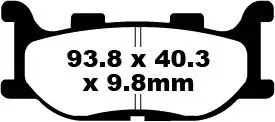 Задна спирачна накладка Sinter HH EBC 7873490