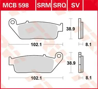 TRW SRM Series 소결 브레이크 패드