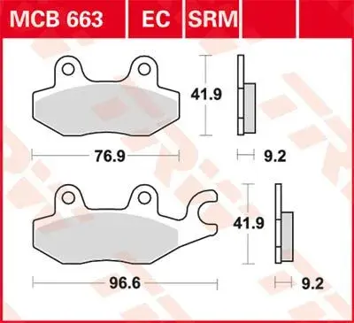 Plaquettes de frein TRW SRM Series frittées