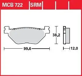 Plaquettes de frein scooter frittées TRW SRM Series