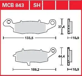 Bremsbelag hinten TRW Sinter 7328867
