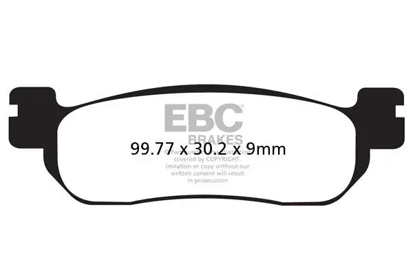 Plaquettes de frein frittées EBC série SFA-HH pour scooter