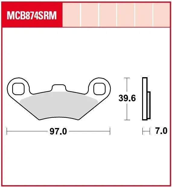 Plaquettes de frein scooter frittées TRW SRM Series
