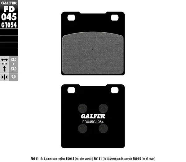 Plaquettes de frein semi-métalliques GALFER