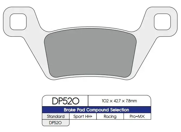 Brzdové destičky ze slinutého kovu standard DP BRAKES