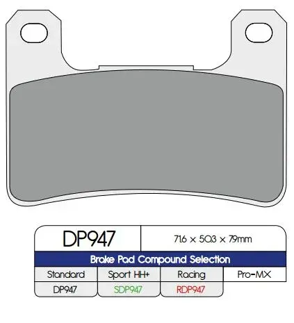DP BRAKES 표준 소결 금속 브레이크 패드
