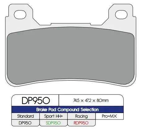 DP BRAKES 소결 금속 스탠다드 브레이크 패드