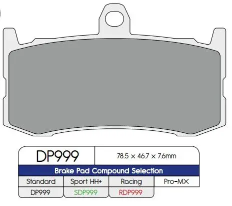 وسادات فرامل DP BRAKES RDP Race/X-Race من التيتانيوم