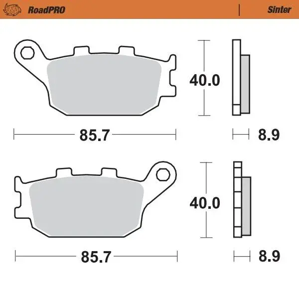Hintere gesinterte Bremsbeläge Moto-Master RoadPRO
