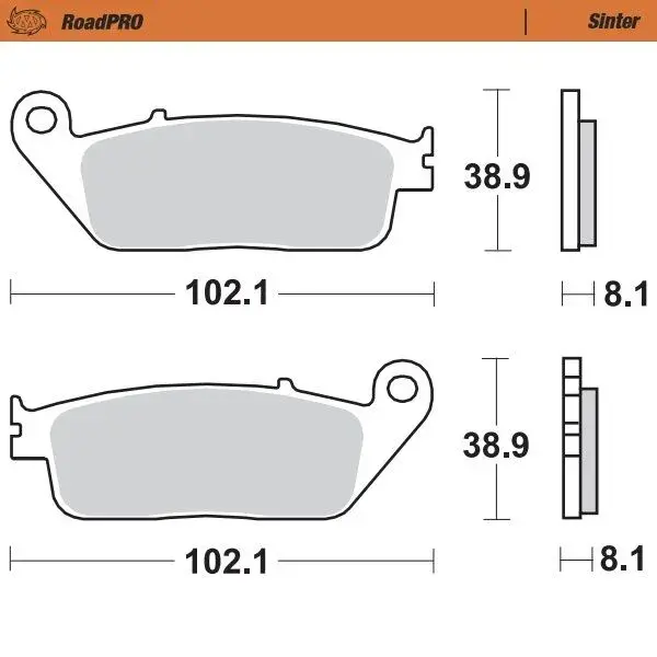 RoadPRO Sinder Moto-Master فرنٹ بریک پیڈ