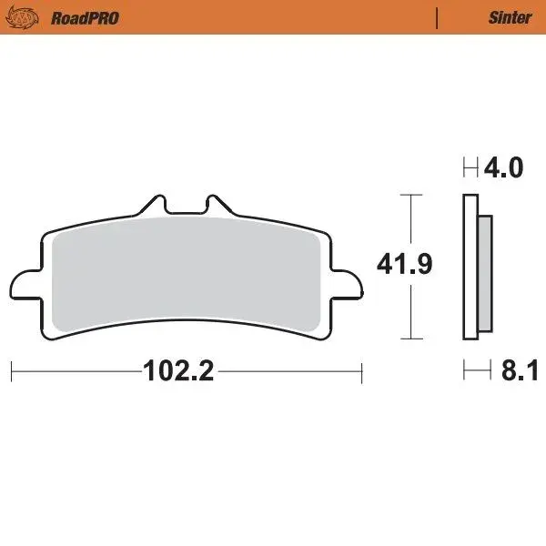 وسادة فرامل أمامية RoadPRO Sinder من MOTO-MASTER
