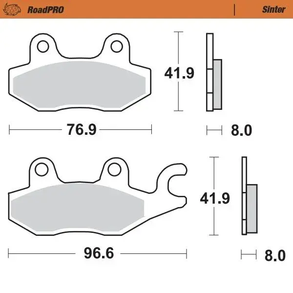 Moto-Master RoadPRO 소결 후면 브레이크 패드
