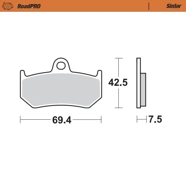 Moto-Master RoadPRO سنٹرڈ ریئر بریک پیڈز