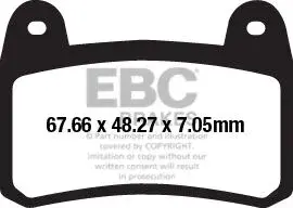 Plaquettes de frein EBC métal fritté série FA-HH