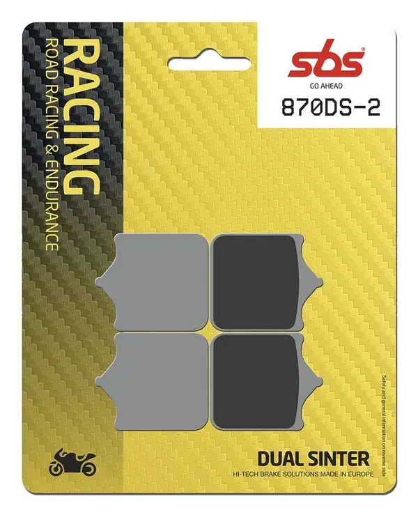 Plaquettes de frein double frittées SBS DS Racing