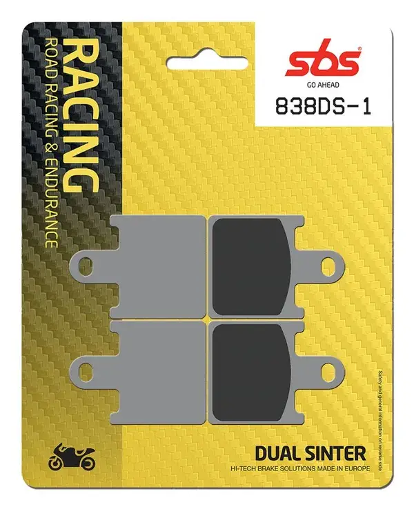 Plaquettes de frein double frittées SBS DS Racing