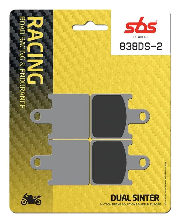 Plaquettes de frein double frittées SBS DS Racing
