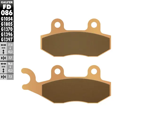 Plaquettes de frein frittées GALFER ATV