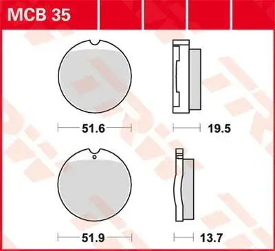 Bremsbelag Standard TRW 7326093