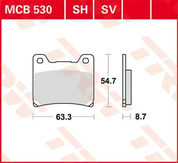 TRW 7326929 표준 오가닉 브레이크 패드 — 2번째 뷰