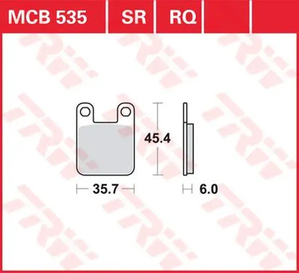 Vorderer Bremsbelag TRW Standard 7370679