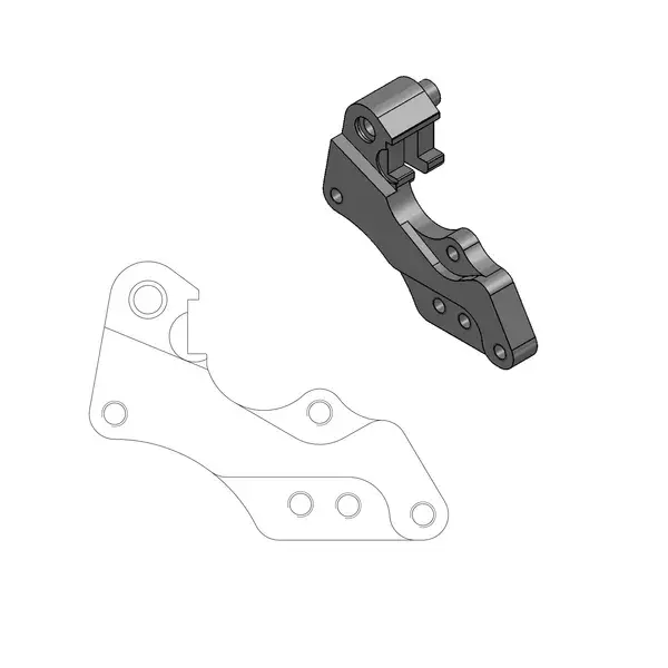 다카르 298mm 전면 디스크 장착 키트 Moto-Master - 어댑터 브라켓
