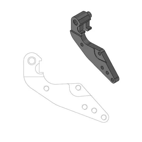 フロントディスクオフセットブラケット ダカール 298 mm Moto-Master