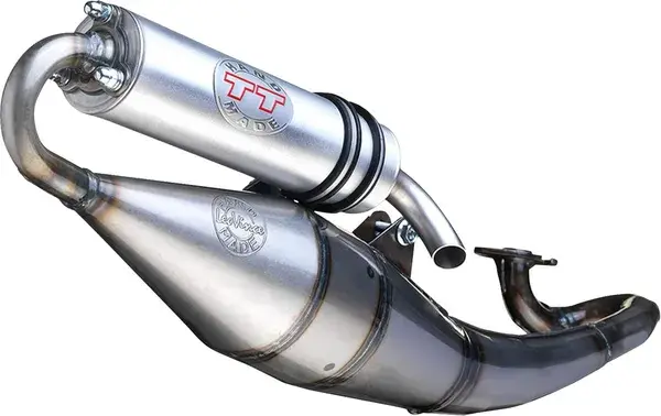 LeoVince TT Schalldämpfer poliert für Kymco 50 Agility, Bet & Win, Super 9, Top Boy - Sym 50 Jet 2T (Ref 4048) — Ansicht 6